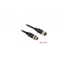 DeLOCK 12640 cable para sensor y actuador 2 m M8 Negro