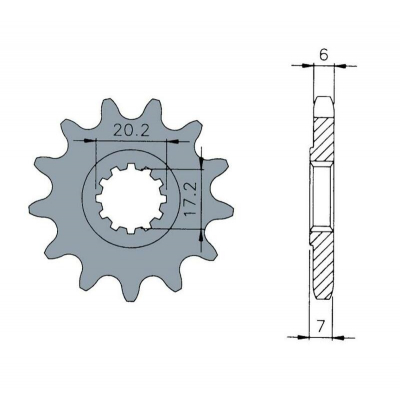 Piñón TECNIUM acero estándar 1120 - Paso 420 2604128