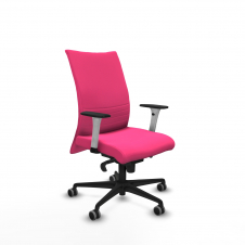 Piqueras y Crespo Albacete confidente sincro similpiel rosa brazos 1D blancos base nailon ruedas 65mm engomadas