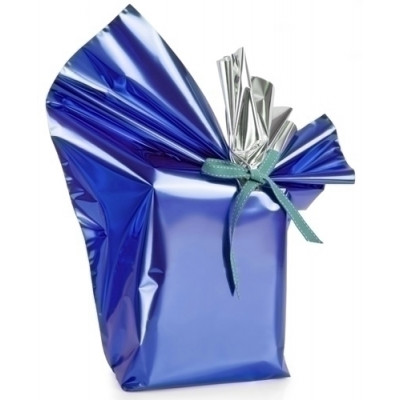 PAPEL REGALO COLIBRI 60x15 AZUL METALIZA