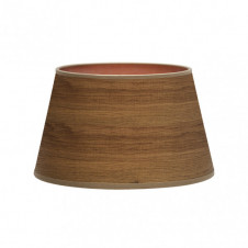 Pantalla Salma E27 Madera Oscura 40dx30dx25h Conica Abierta