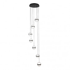 Plafon Colgante People 7l Negro 196w 3000-4000-6000k 15288lm Remoto Y Reg.intensidad Regx40x40cm