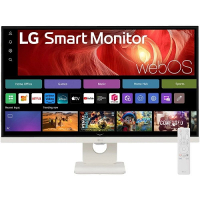 MONITOR LG 27U731SA-W - MONITOR MYVIEW 27, PANEL IPS, (3840 x 2160), 60Hz, 5MS (GTG), WEBOS 24, DCI-P3 90%, AJUSTE EN INCLINACION, BLANCO