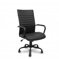 Piqueras y Crespo Sillón Opti527 basculante similpiel negro base metálica negra
