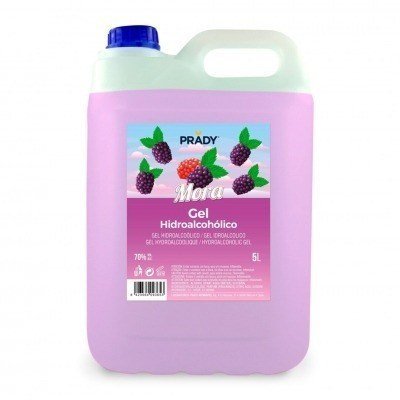 Prady Gel Hidroalcoholico Higienizante 5L - Aroma de Mora - Alcohol 70%