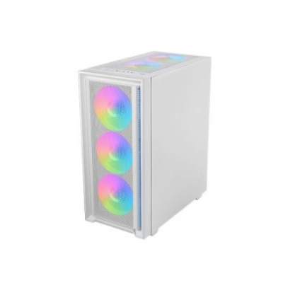 CAJA ATX SEMITORRE GAMING MARS GAMING MCAIRW FRONTAL BLANCO DE MALLA 4x120mm RAINBOW