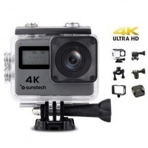 Cámara Digital Deportiva Sunstech Adrenaline 4K/ 16MP/ Ángulo de visión 170º/ Gris