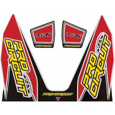 Ti-6 Exhaust Decals PRO CIRCUIT DC22TI6-RED