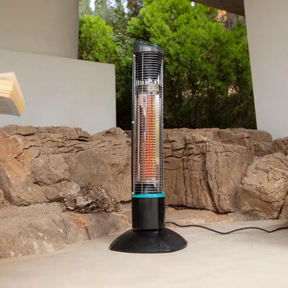 Calefactor de exterior halógeno Cecotec ReadyWarm 1000 Power Tower, 1.000 W, 2 potencias, mando a distancia, negro - imagen 7