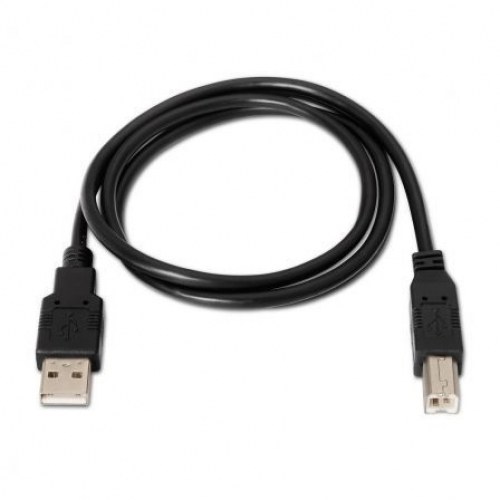Cable USB 2.0 Impresora Aisens A101-0006/ USB Macho - USB Macho/ 1.8m/ Negro