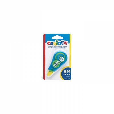 Carioca Corrector de Cinta 8mx5mm - Ideal para Cualquier Tipo de Papel - Color Blanco