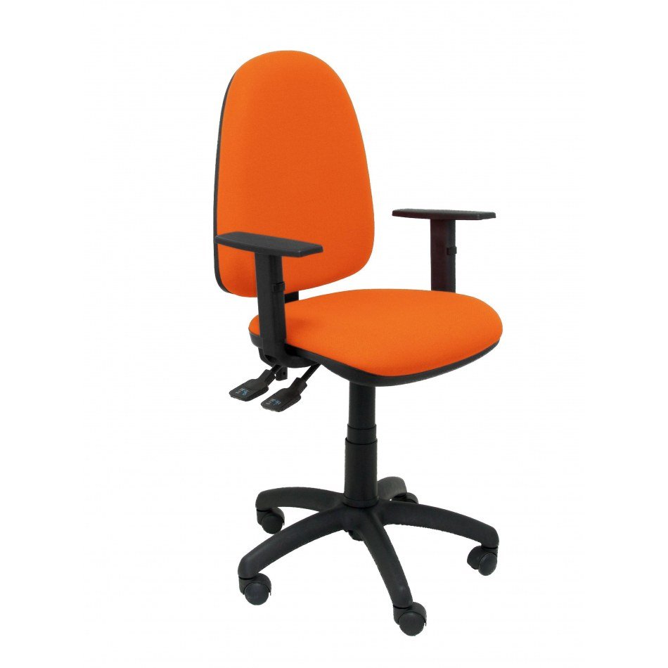 Silla Tribaldos naranja oscuro con brazos regulables