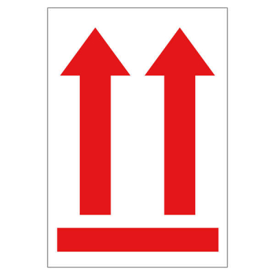 Apli Rollo de 200 Etiquetas Flecha Posicion Vertical 90x130mm