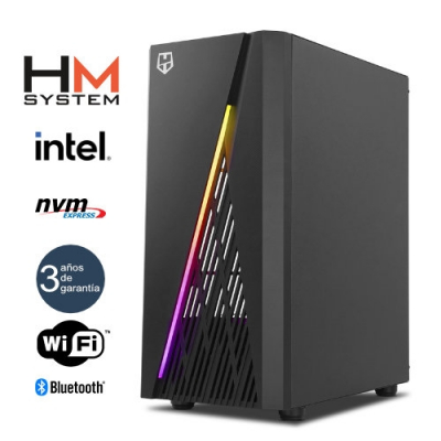 HM Intel Frost V1 Gaming - Torre RGB - Intel Core i5-10400F - 8GB RGB - 500GB M.2 NVMe - GTX 1650 4GB - 700 W - NOODD - 3 años garantía - 30 días DOA