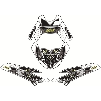 KUTVEK Demon Graphic Kit Green MBK Booster/Yamaha BW'S 1YM010013