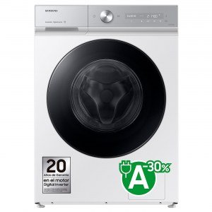 Lavadora Samsung WW90DB8U95GHU3 9Kg, 1400rpm, función vapor, EcoBubble, clase A, blanco