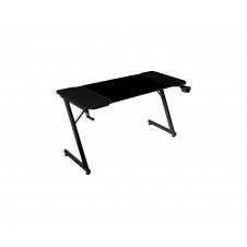 Mars Gaming MGD-X140, Mesa Gaming Ergonómica, Superficie en Fibra de Carbono, Estructura Metálica, Alfombrilla XXL, Soporte Auriculares y Bebida, Ge