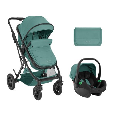 Carrito de bebé Kikkaboo 3 en 1 asiento transf. Kaia Menta 2024
