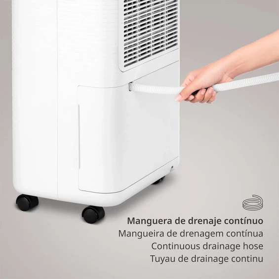 Deshumidificador Ufesa Deshumidificador Wellness Dry 1000 para estancias hasta 40 m2, 10 litros/día, depósito 2 litros, 47 dB, secado de ropa, blanco - imagen 5