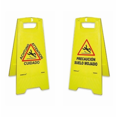 Panel amarillo precaucion suelo mojado 62cm al. normaluz