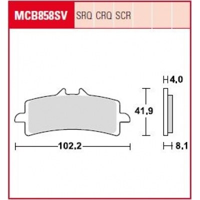 Pastillas de freno sinterizadas Race serie SCR TRW MCB858SCR