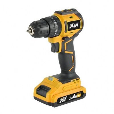 Blim Taladro de Impacto - Motor Brushless - Mango Ergonomico - Incluye 1 Bateria 20V - 2.0 Ah + Cargador - Display y Luz LED - 2 Velocidades - Par Maximo 50Nm - Par de Apriete 20+3 - Portabroca de 10m
