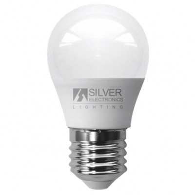 Bombilla led silver electronic eco esferica 5w=35w - e27 - 3000k - 399 lm - 180º - luz calida - a+