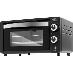 Horno compacto de sobremesa mini Cecotec Bake&Toast 1090 Black, horno eléctrico, multifunción, 10 litros, ref. 03816, negro