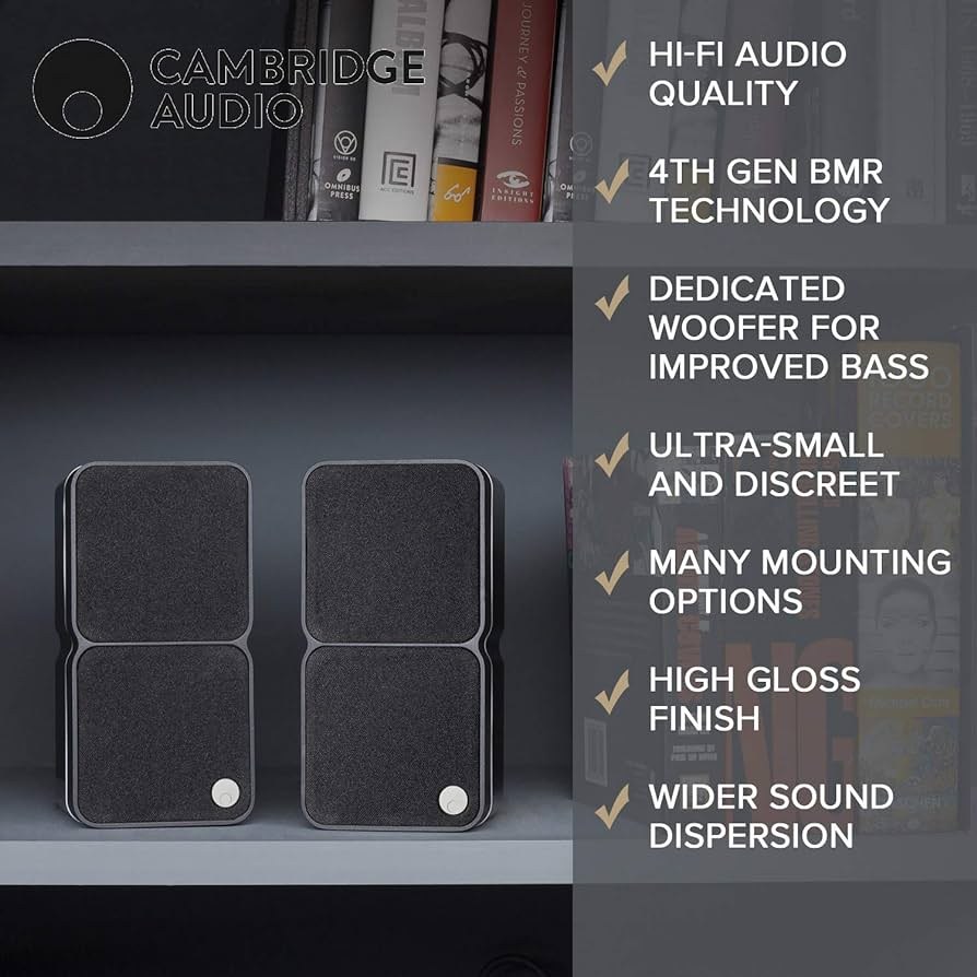 Cambridge Audio Minx Min 22 Bookshelf Satellite Speaker (Each) with 4th Generation BMR Technology (Black) : Electronics - Amazon.com