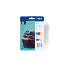 Brother LC123RBWBP cartucho de tinta 3 pieza(s) Original Cian, Magenta, Amarillo