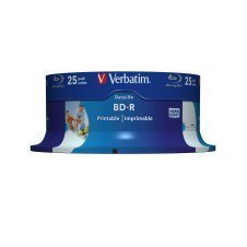 TARRINA 25 UNIDADES VERBATIM 43811 - BLU-RAY BD-R - 25GB - 6X - PRINTABLE 43811