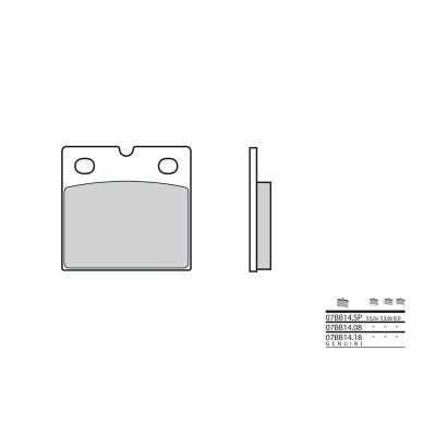 Pastillas de freno sinterizadas Brembo 07BB14SP 07BB14SP