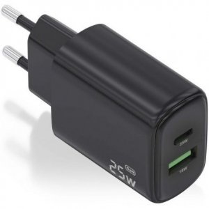 Aisens Cargador GaN 25W USB-C PD 3.0 USB-A QC3.0