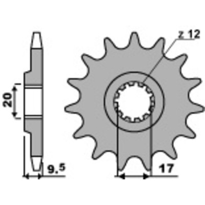 PBR Steel Standard Front Sprocket 7005 - 420 7005.13.18NC