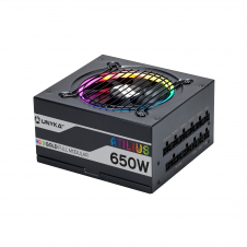 UNYKAch ATX Atilus RGB Black 650W unidad de fuente de alimentación 20+4 pin ATX Negro