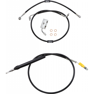 Kit líneas de freno/cables de manillar estándar en vinilo negro LA CHOPPERS LA-8155KT-16B