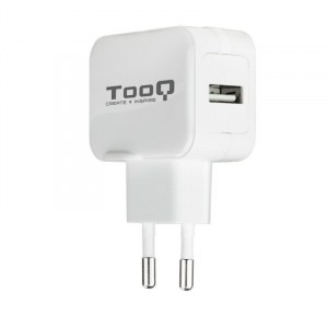 TOOQ Cargador pared 1xUSB Blanco 12w