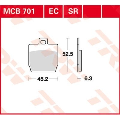 Pastillas de freno cerámicas serie EC TRW MCB701EC
