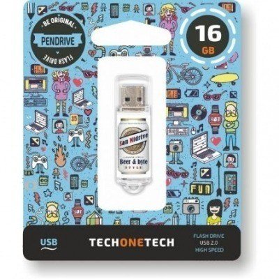 Pendrive 16GB Tech One Tech Beers & Bytes San Midrive Cerveza USB 2.0
