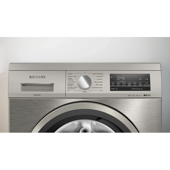 Lavadora Siemens WU14UT6KES, 9 kg, 1400 rpm, clase A, acero antihuellas - imagen 2