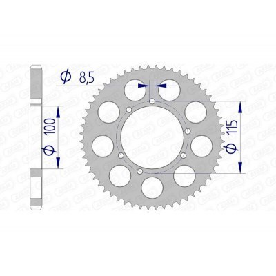 Corona AFAM aluminio 93117 - Paso 428 93117-56