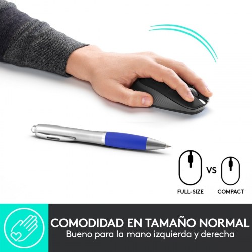 Ratón Inalámbrico Logitech M190/ Hasta 1000 DPI/