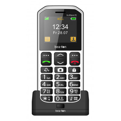SL280pro LTE (4G) 5,08 cm (2) Negro, Plata, Blanco Teléfono para personas mayores