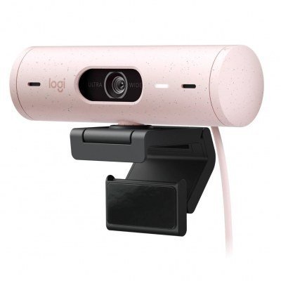 Webcam logitech brio 505 rosa full hd - usb tipo c
