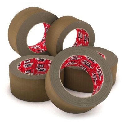 FIXO Paq.6 rollos precinto PP acrilico bajo ruido 48mmx66m habana