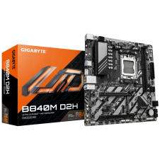 GIGABYTE B840M D2H Placa base - Procesadores AMD Ryzen 9000, VRM de 5+2+2 fases, hasta 7600 MHz DDR5, 1xPCIe 4.0 + 1xPCIe 3.0 M.2, LAN 2.5GbE, USB 3.2