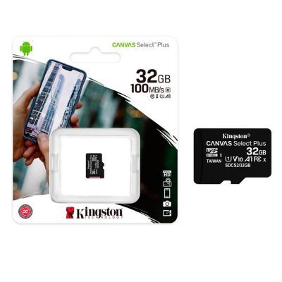 Tarjeta de Memoria Kingston CANVAS Select Plus 32GB microSD HC/ Clase 10/ 100MBs