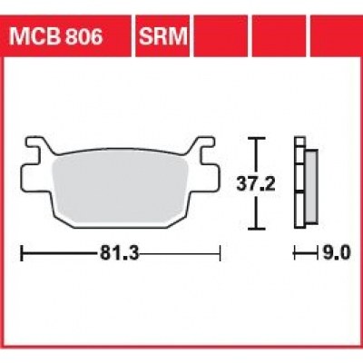Pastillas de freno sinterizadas scooter serie SRM TRW MCB806SRM