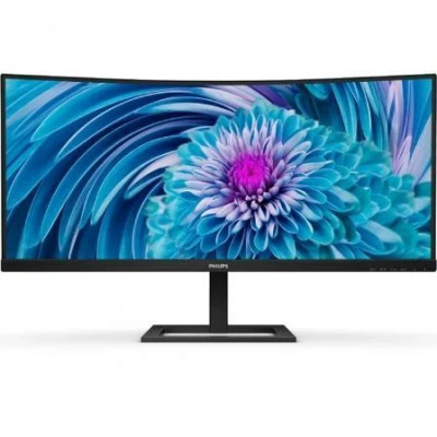 Monitor Profesional Ultrapanorámico Curvo Philips 346E2CUAE 34/ WQHD/ Multimedia/ Regulable en altura/ Negro