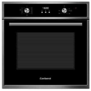 Horno multifunción Plus Corberó CCHMD805X, 60 x 60 cm, hidrólisis, 70 litros, 8 programas, clase A+, guías extraíbles, display, AquqSense, inox y negro